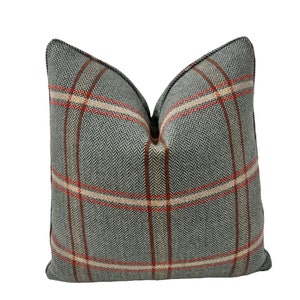 Cowtan & Tout - Fen Plaid in Sage - Pillow Cover// MADE TO ORDER// Designer Fabric Decorative Pillow, High-End Designer Throw Pillow