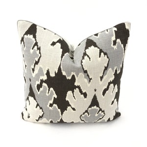 Kelly Wearstler Bengal Bazaar in Graphite, Decorative High End Pillow Covers, Designer Fabrics