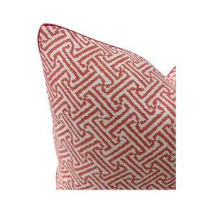 Quadrille - Java Java i rosa - Örngott Handgjord dekorativ kudde i designertyg, exklusiv designerkudde, heminredning bild 3