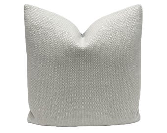 Fogstone Weave w kolorze szarym - poszewka na poduszkę Designerska tkanina Ręcznie robiona dekoracyjna poduszka Wysokiej klasy designerska dekoracja domu