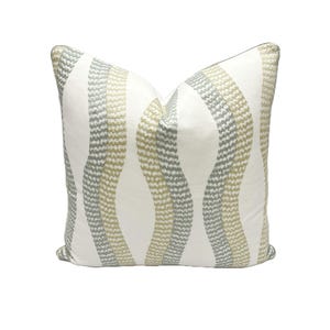Cowtan & Tout - Pompidou in Pewter - Pillow Cover Designer Fabric Handcrafted Decorative Pillow High-End Designer Throw Pillow Home