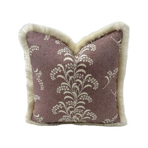 Carolina Irving - Mimosa Vine in Viola - Pillow Cover, Custom Design Decorative High End Pillow Covers, Designer Pillow