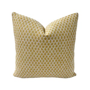 Sister Parrish - Bruma Performance Fabric (Reversible) in Gold - Pillow Cover// MADE TO ORDER//Designer Fabric Handcrafted Decorative Pillow