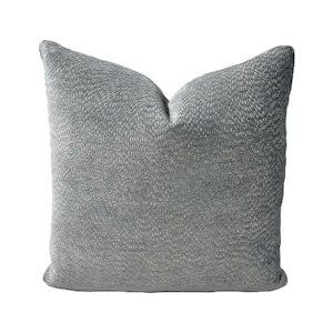 Schumacher - Menemsha in Grey - Chenille, Pillow Cover, Designer Fabric Handcrafted Decorative Pillow, High-End Designer Throw Pillow