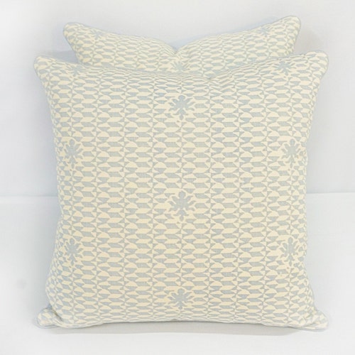 Pillow Cover Quadrille Pillow Cover Carlo Neutral Soft Etsy
