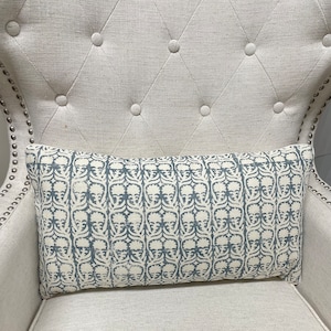 Penny Morison - Ashok in Petrol - Pillow Cover //Made to Order// Decorative High End Pillow Covers, Custom Designer Fabrics