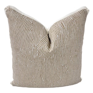 Kelly Wearstler / Lee Jofa Pillow Cover Avant Linen / Off White Pillow Cover, Custom Decorative High End Pillow Covers