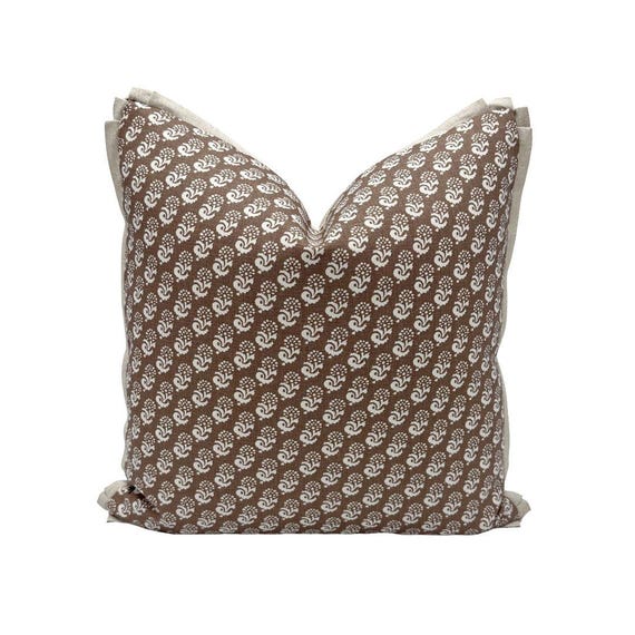 Lisa Fine - Rambagh in Coco - Pillow Cover Designer Fabric