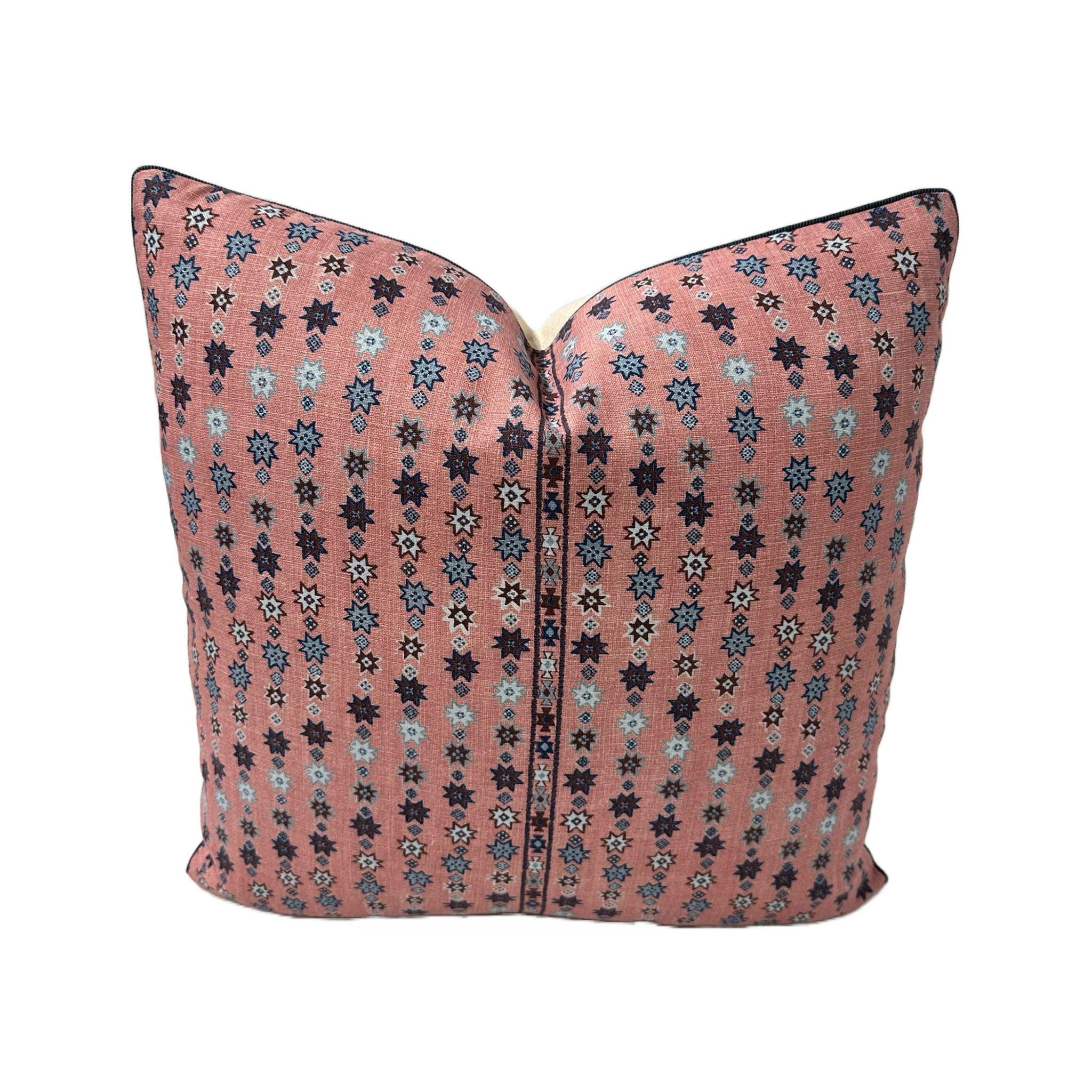 Peter Dunham - Cosima in Indian Pink - Pillow Cover // Made to Order // Designer Fabric Handcrafted Decorative Pillow, High-End Designer