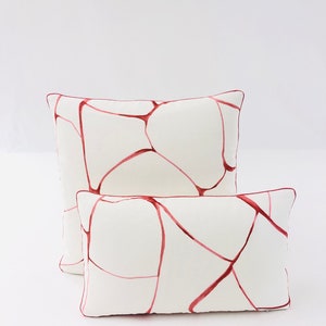 Schumacher, Filligree in Coral, Decorative High End Pillow Covers, Designer Fabrics, Accent Throw Pillow & Cushion Cover