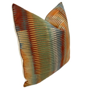 Thibaut - Alcantara en color naranja - Funda de cojín decorativa artesanal de alta gama imagen 5