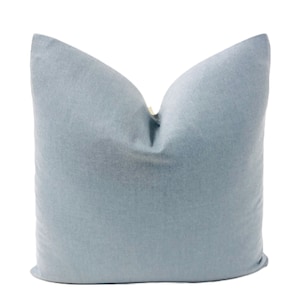 Holland & Sherry - Ropa in Rain 100% Wool Flanel - Handcrafted Decorative  Pillow Cover High-End Designer Throw Pillow