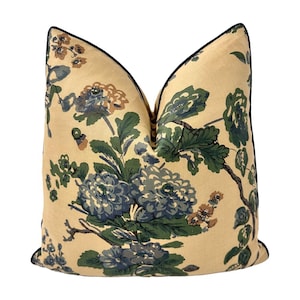 Michael S Smith / Jasper - Tree of Life in Blue - Pillow Cover// MADE TO ORDER// Designer Fabric Handcrafted Decorative Pillow, High-End