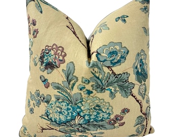 Jasper / Michael S Smith - Tree of Life in Sage - Pillow Cover// MADE TO ORDER// Designer Fabric Handcrafted Decorative Pillow, High-End
