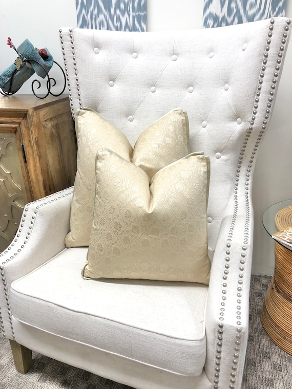 Scalamandre Pommes De Pin in Champagne Pillow Cover MADE TO ORDER Decorative High End Pillow Covers Designer Fabrics Etsy UK