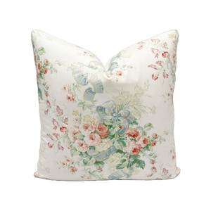 Cowtan & Tout - Vintage Floral in Multi -Pillow Cover Designer Fabric Handcrafted Decorative Pillow HighEnd Designer Throw Pillow Home Decor