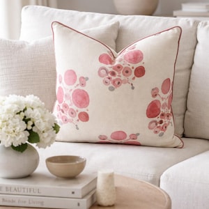 Tulu Textiles – Alvin in Pink, Kissenbezug // AUF BESTELLUNG GEFERTIGT // Dekorative, hochwertige Kissenbezüge, Designerstoffe
