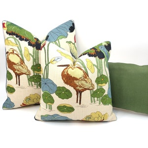 Kravet Nympheus Stone/Pistachio, Lee Jofa Collection, Decorative High End Pillows, Designer Fabrics