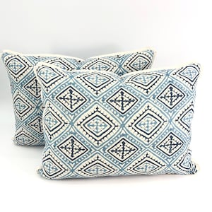 Walter G Textiles Havana China Blue, Decorative High End Pillow Covers, Designer Fabrics
