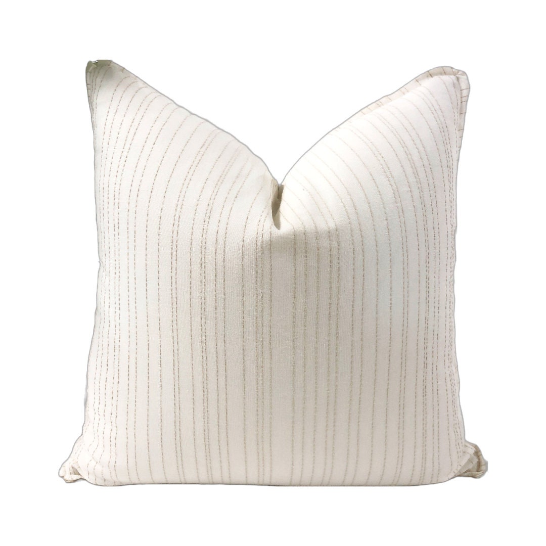 Pillow Cover Otis Textiles Pillow Cover Stitch in Taupe Etsy