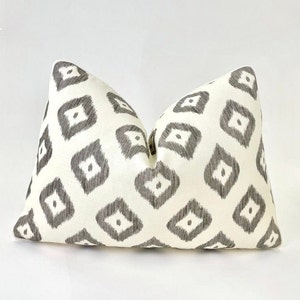 Quadrille/China Seas - Bali Diamond in Grey - Pillow Cover// MADE TO ORDER// Designer Fabric Decorative Pillow, High-End Designer Pillow,