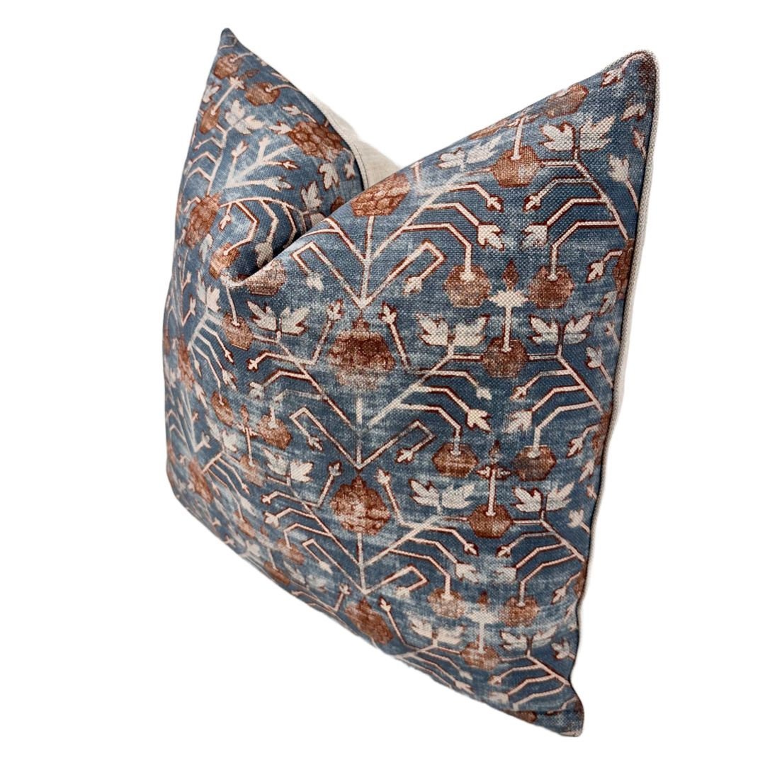 『美品』RAKUNA KENKOUKOTSU-HAGASHI PILLOW Zak & Fox - Khotan in Rubia, Decorative High End Pillow
