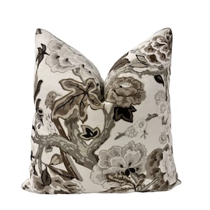 Pillow Cover, Schumacher Bermuda Blossoms Snow Pillow Cover, Brett in Forest Pillow Cover, Decorative High End Pillow Covers