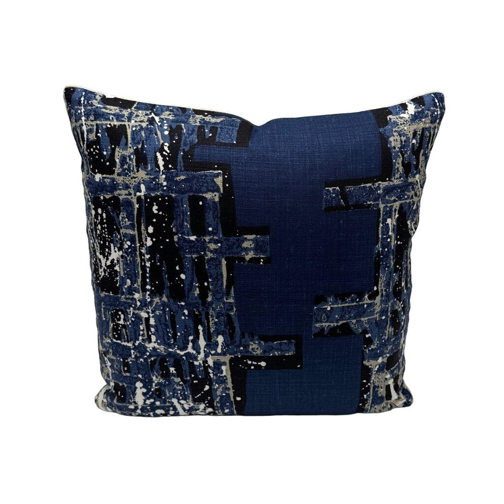 Federa Cuscino Quadrata ABAKUHAUS 40x40 Cm Con Paesaggio Urbano Manhattan, Stampa Fronte/retro, Impermeabile, Blu