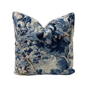 Cowtan & Tout Rutland in Indigo Pillow Cover //MADE TO ORDER// Decorative High End Pillow Cover, Custom Designer Fabrics Pillows