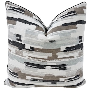 Pillow Cover, Modern Abstract Mix in Gray, Brown and Beige Tones Pillow Cover, Custom Decorative High End Pillow Covers