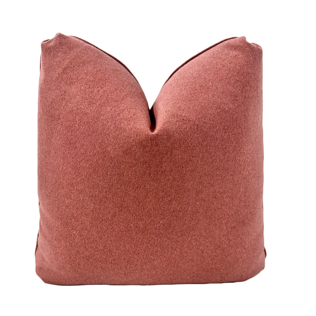 Pillow Cover, High End Wool Terracota Pillow Cover, Custom Decorative