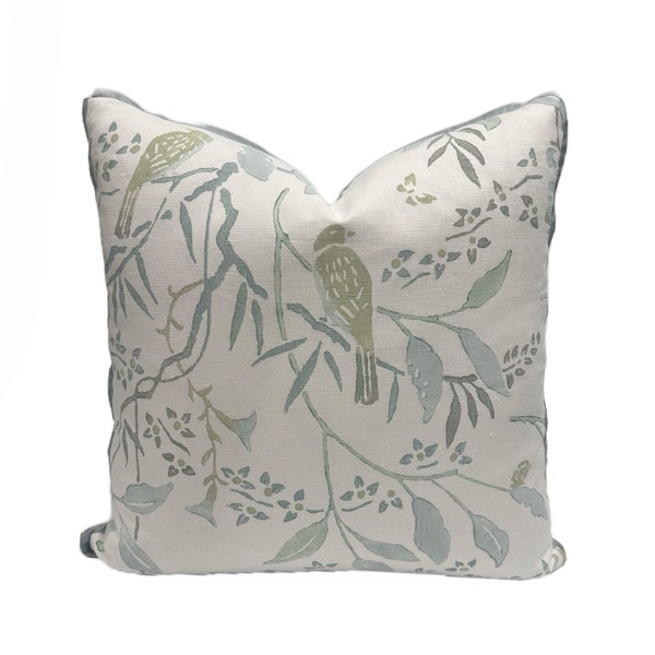 Galbraith & Paul - Sumi in Willow. Pillow Cover, // Made to Order // Designer Fabric Handcrafted Pillow High-End Designer Throw Pillow,