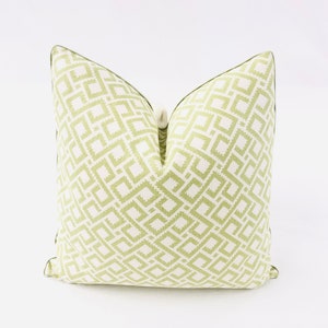 Colefax and Fowler - Mazely in Leaf Green - Pillow Cover// MADE TO ORDER// Handcrafted Pillow, High-End Designer Throw Pillow, Home Decor