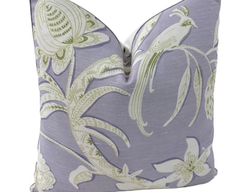 Thibaut - Ecuador in Lilac - Pillow Cover, Decorative High End Pillow Covers, Custom Designer Fabrics Pillows