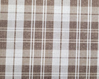 Wildlife Fabric Misty Mountain Plaid in Brown 100% Cotton Fabric from Camelot