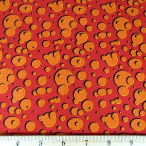 Mission Space Fabric Dots in Orange Premium Quality 100% Cotton Fabric  From Quilting Treasures