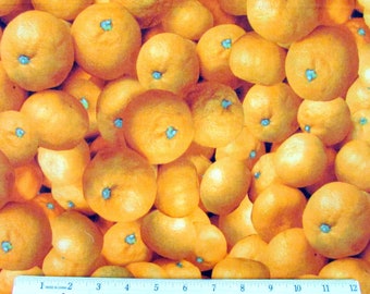 Fruit Fabric Farmers Market Oranges Premium Quality 100% Cotton Fabric  From RJR