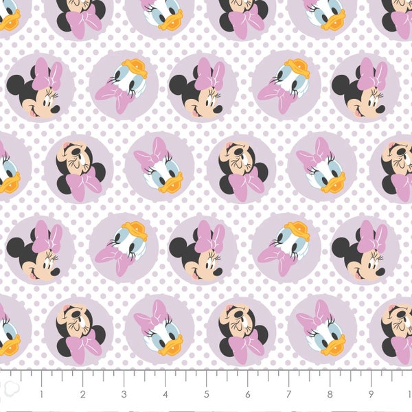 Disney Fabric Mickey Mouse Play All Day True Friends in Light Pink  Premium Quality 100% Cotton Fabric From Camelot