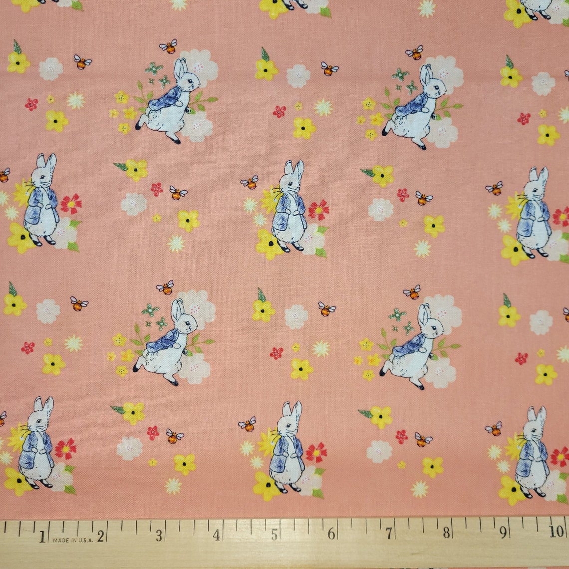 Beatrix Fabric Peter Rabbit Flowers & Dreams in Light Pink 100% Cotton ...