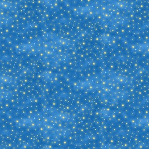 Owl Always Love You Fabric Blue Space Stars in Blue 100% Cotton Fabric from Timeless Treasures