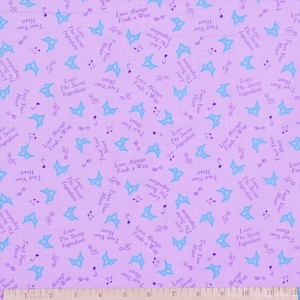 Disney Fabric Thomas Kinkade Princess and the Frog in Purple Premium Quality 100% Cotton Fabric From David Textiles