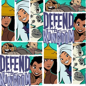 Disney Fabric Raya & The Last Dragon Comic Look in Multi 100% Cotton Fabric From Springs Creative