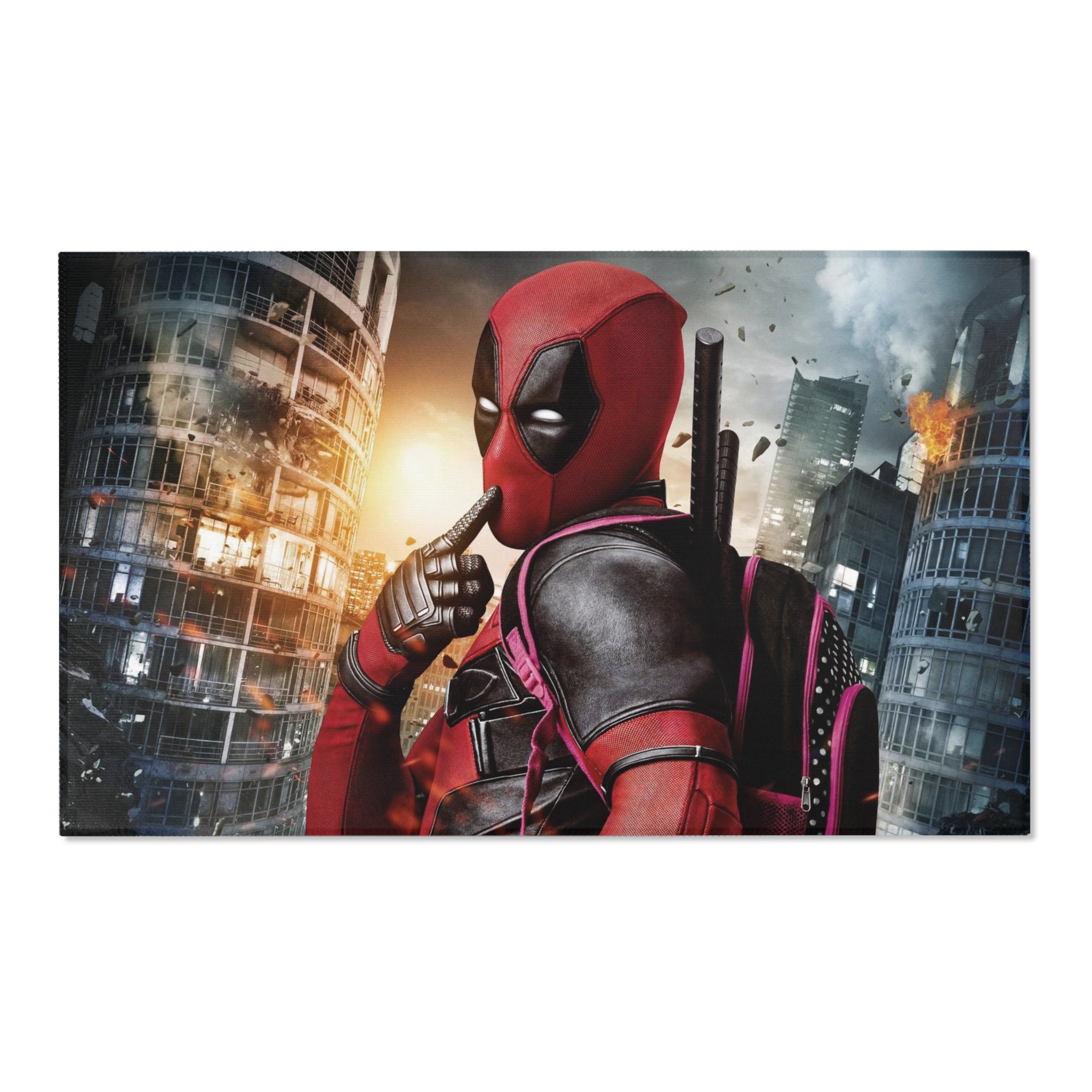 Cheeky Deadpool Area Rug - Etsy