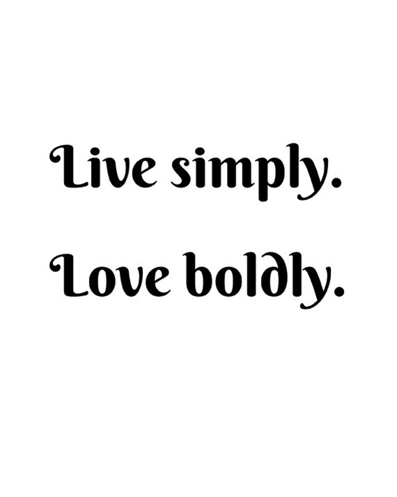 Printable Wall Decor live Simply Love Boldly - Etsy