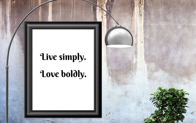 Printable Wall Decor live Simply Love Boldly - Etsy