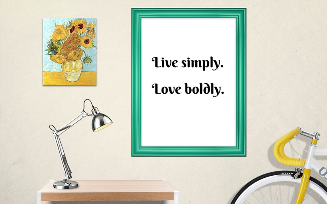 Printable Wall Decor live Simply Love Boldly - Etsy