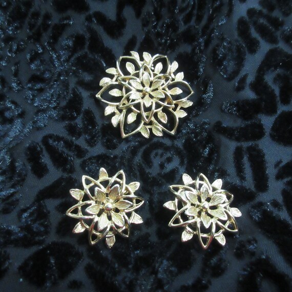 Vintage Jewelry, Sara Coventry, Broach and Earrin… - image 2