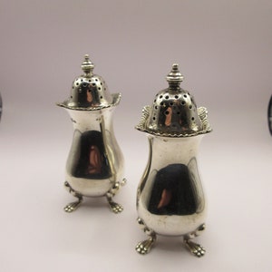 Vintage Birks Sterling Silver Salt and Pepper Shakers: Georgian Style