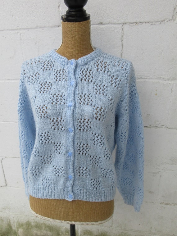 Handmade Sweater, Handmade Jumper, Baby Blue Sweat