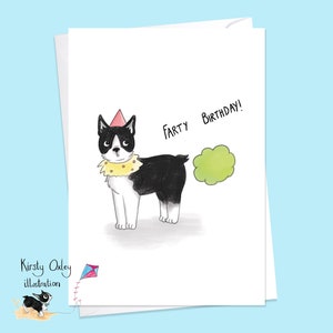 Farty Birthday Boston Terrier Birthday Card